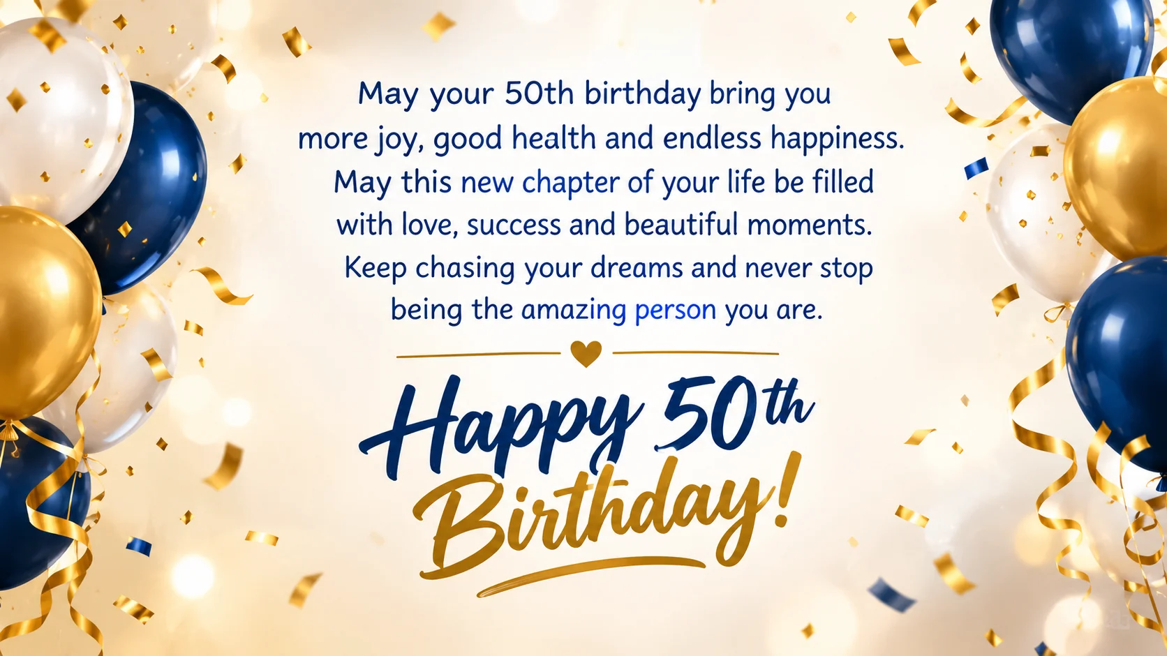 50th Birthday Wishes That Honor the Milestone