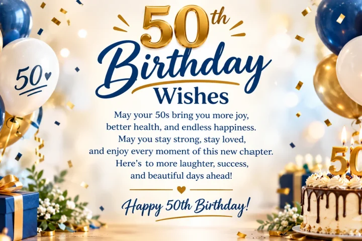 50th Birthday Wishes That Honor the Milestone