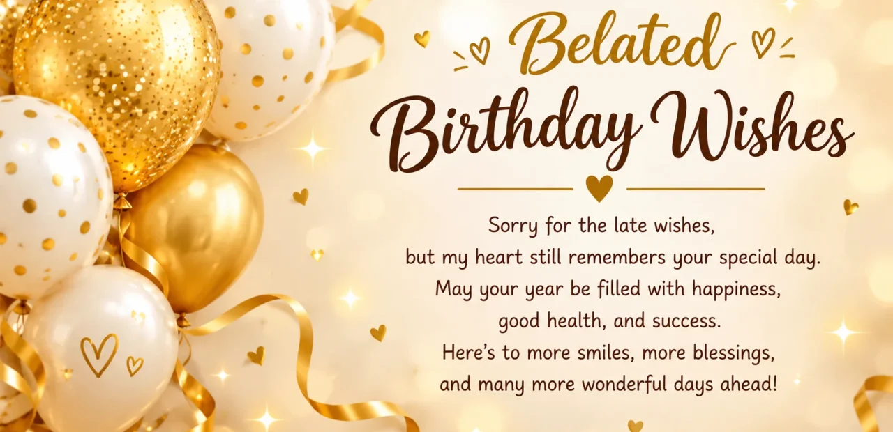 Belated Birthday Wishes That Still Feel Warm