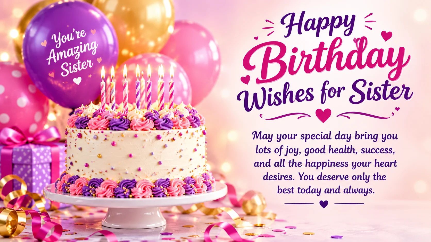 Happy Birthday Wishes for Sister That Feel Like Her