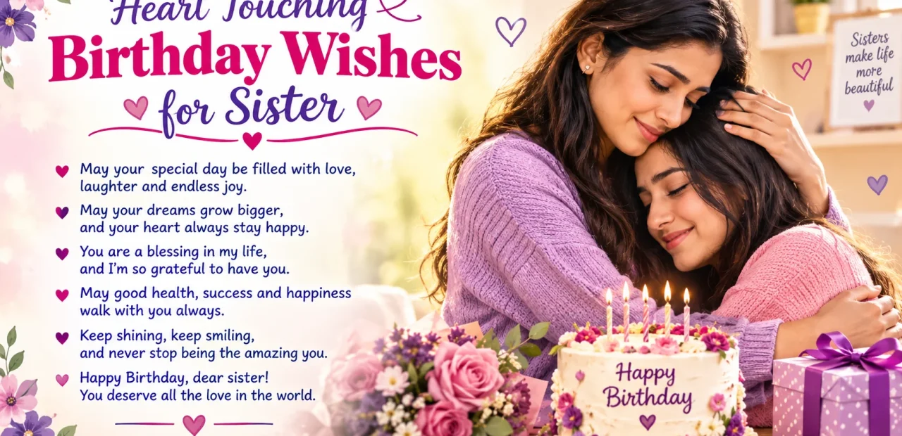 Heart Touching Birthday Wishes for Sister That Feel Real