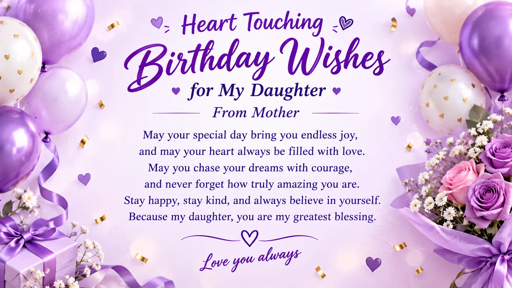 Heart Touching Birthday Wishes for Daughter From Mother That Say What Matters