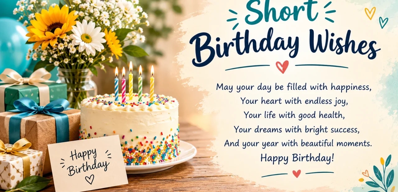 Short Birthday Wishes That Still Feel Warm