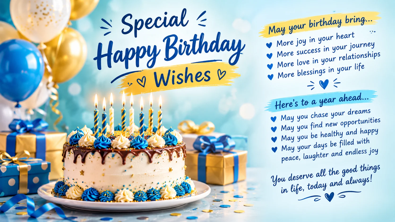Special Happy Birthday Wishes for the People Who Matter