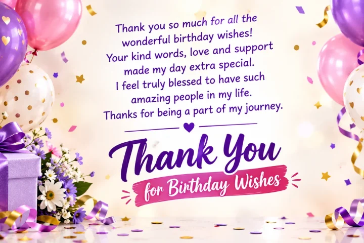 Thank You for Birthday Wishes Replies That Sound Sincere