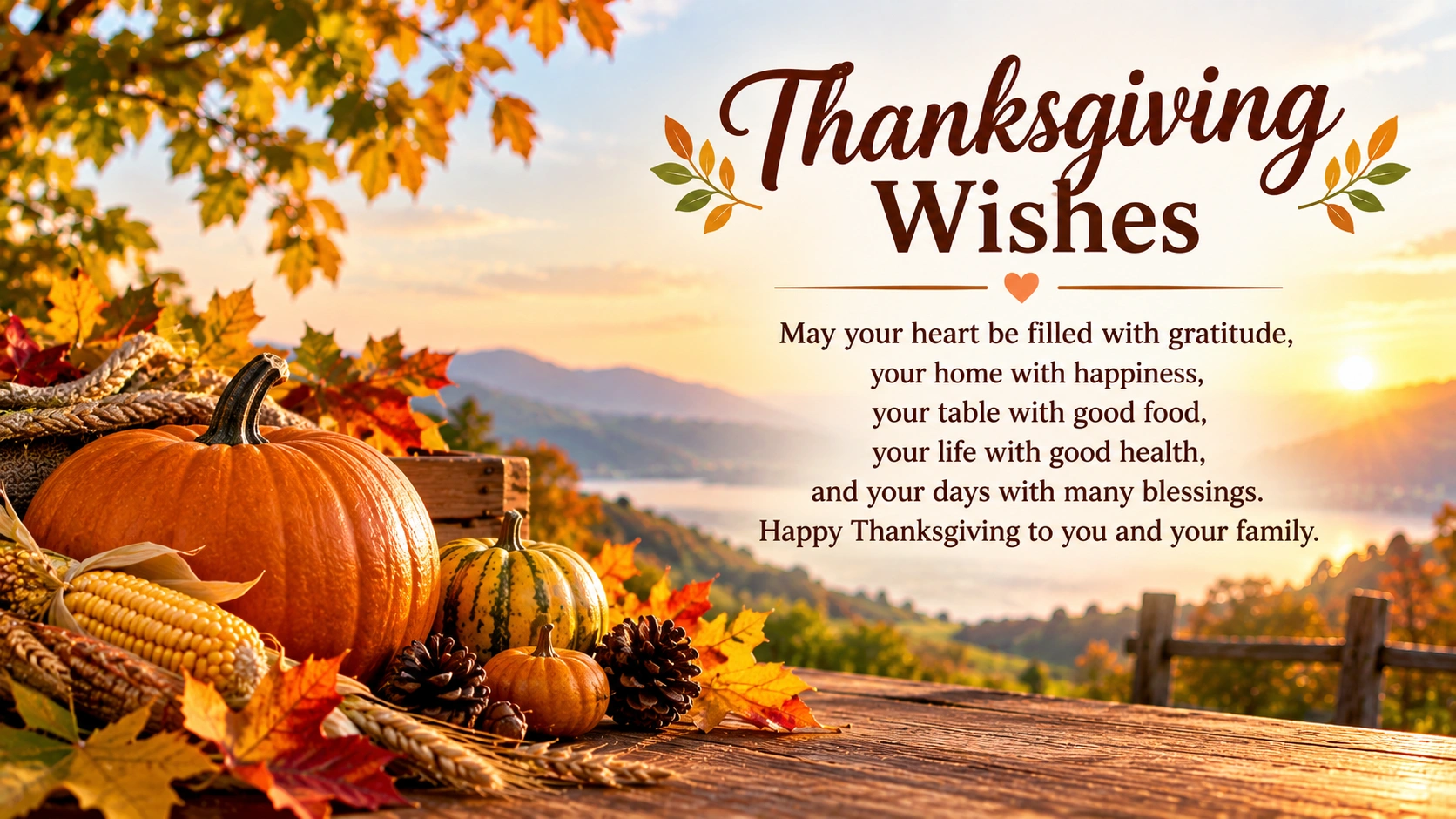 Thanksgiving Wishes for Family and Friends