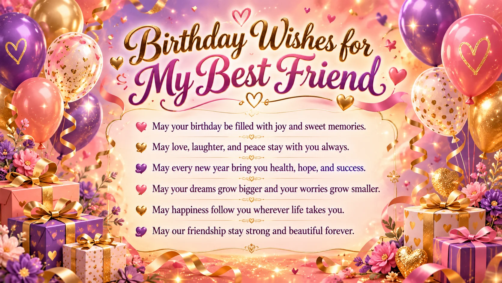 Birthday Wishes for Best Friend That Sound Like the Bond