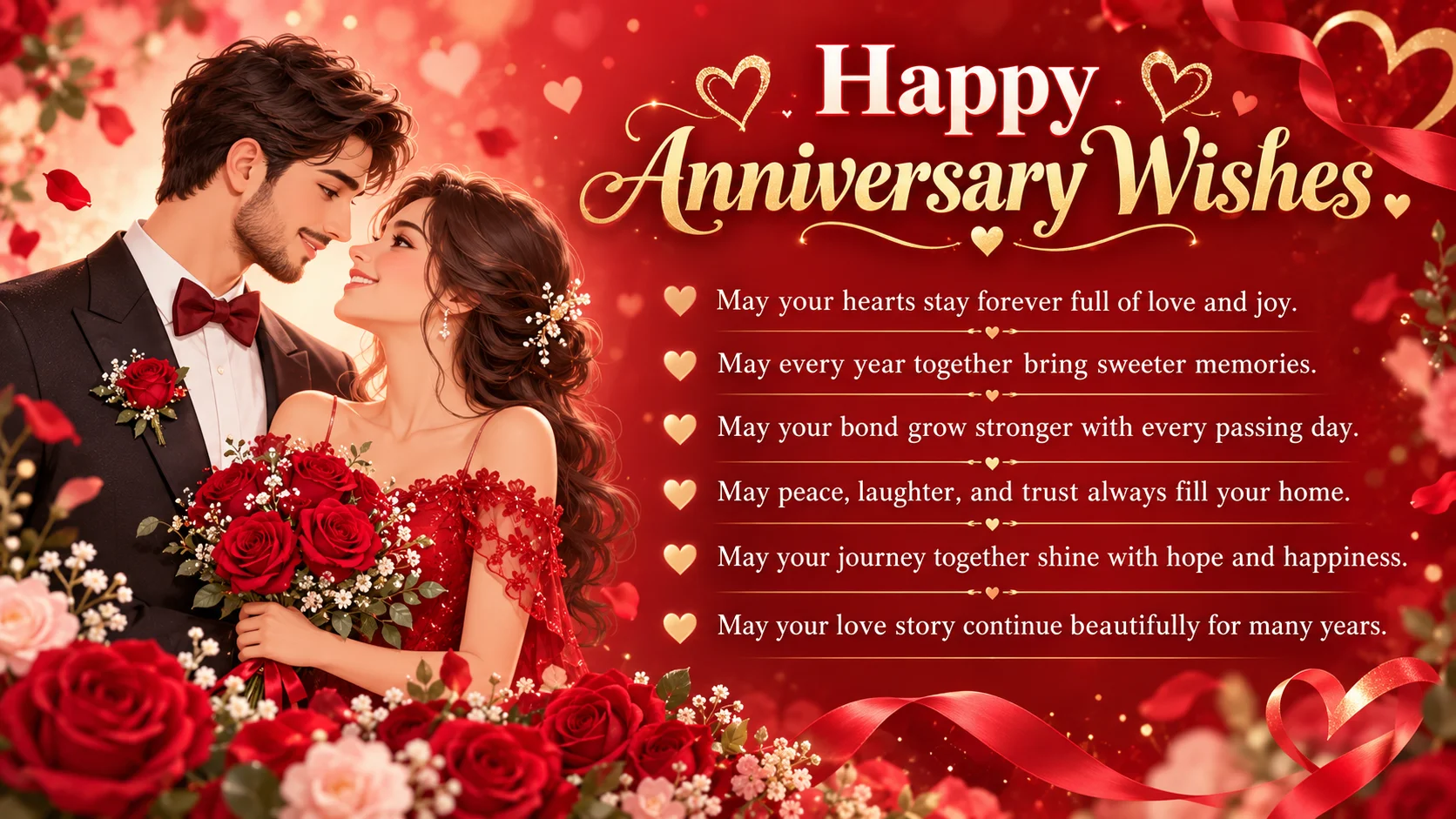 Happy Anniversary Wishes for Couple