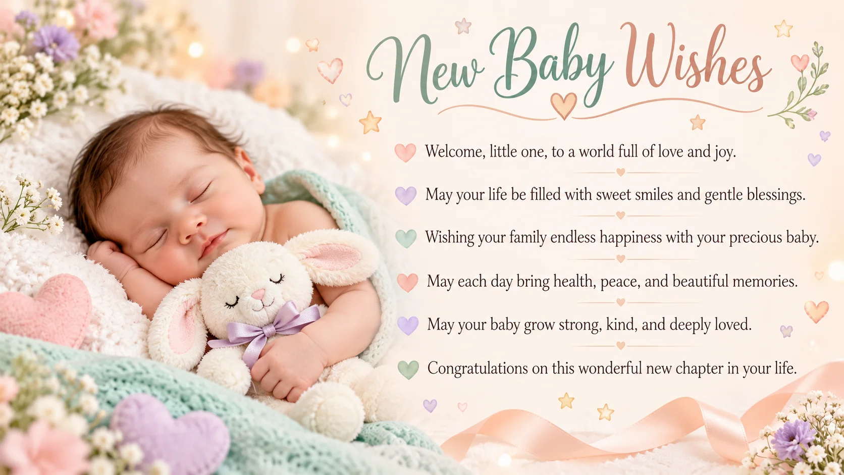 New Baby Wishes That Welcome a Little One With Warmth